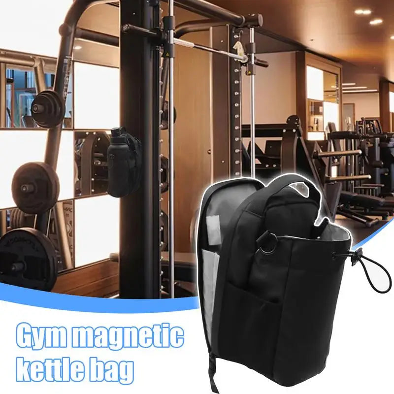 Bolso para gimnasio magnetico y porta botellas