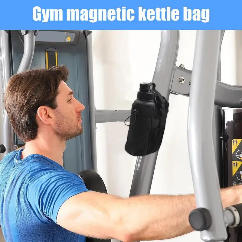 Bolso para gimnasio magnetico y porta botellas